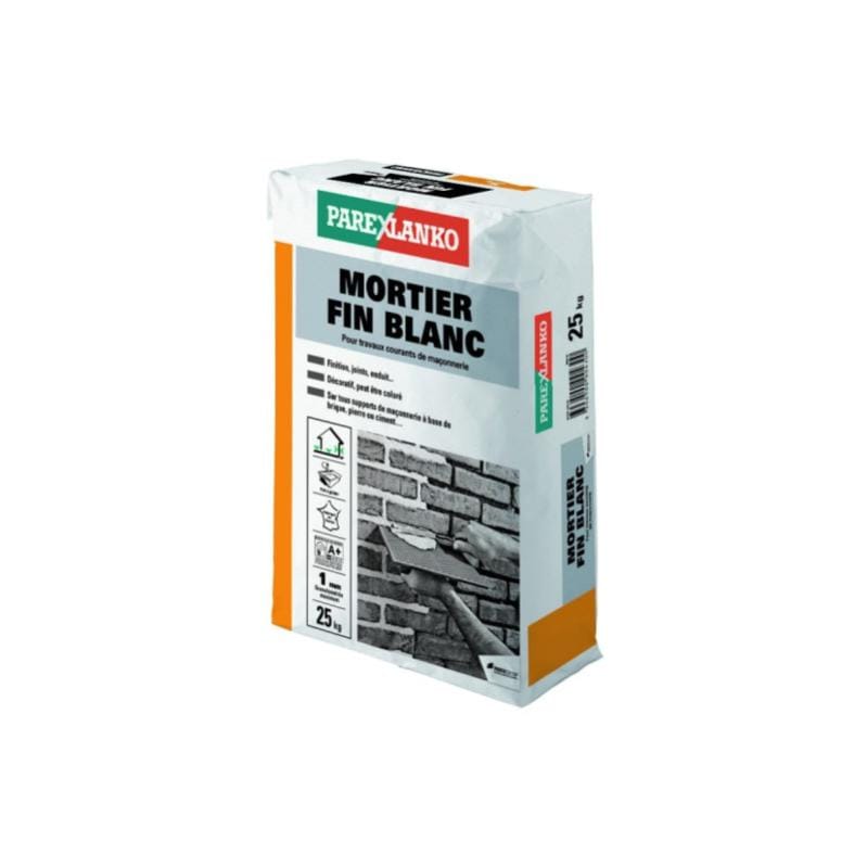 Mortier fin PAREXLANKO Blanc 25kg 02814 Leroy Merlin