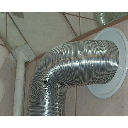 DGHAOP Plaque murale grise de 115 mm en plastique ABS pour conduit d'air de  séchage, connecteur à bride pour tuyau de ventilation, mur et plafond