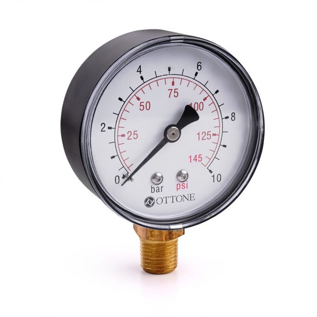 1PC Manomètre de pression d'eau, Mini Manomètre Manomètre Baromètre Mètres  Manomètre à Vide pour Carburant Air Huile Eau 0-4bar/0-60psi NPT
