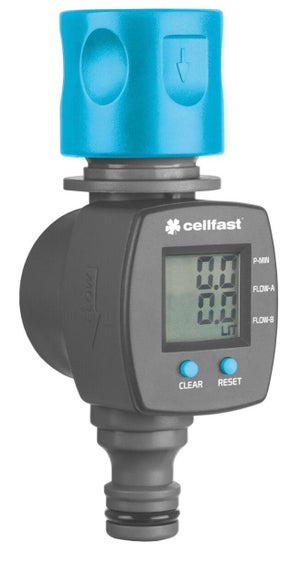 GARDENA Medidor de flujo inteligente de agua: práctico medidor de agua para  la fijación al grifo o al consumidor de agua para monitorear el consumo de