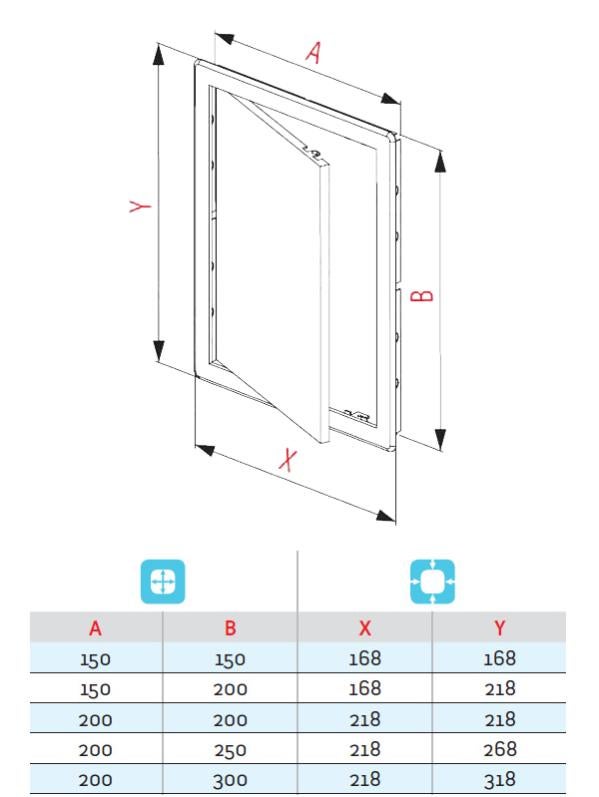 Panneau D'accès Et D'inspection Plastique Abs Durable 200x200 mm Couleur Argent - 2