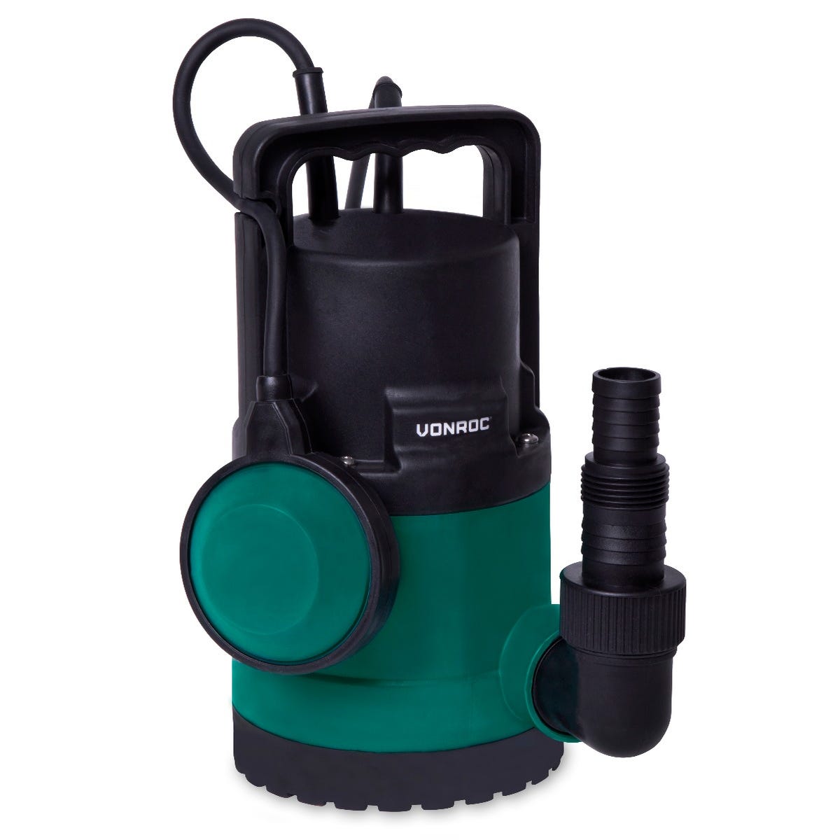 Pompa ad immersione VONROC 300W - 6500l/h. Per acqua pulita e leggermente  contaminata. Con galleggiante