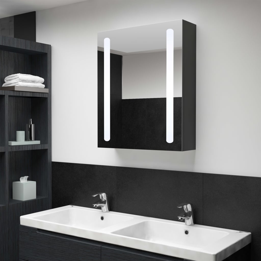 VidaXL Armadietto Bagno con Specchio e LED 50x13x70 cm