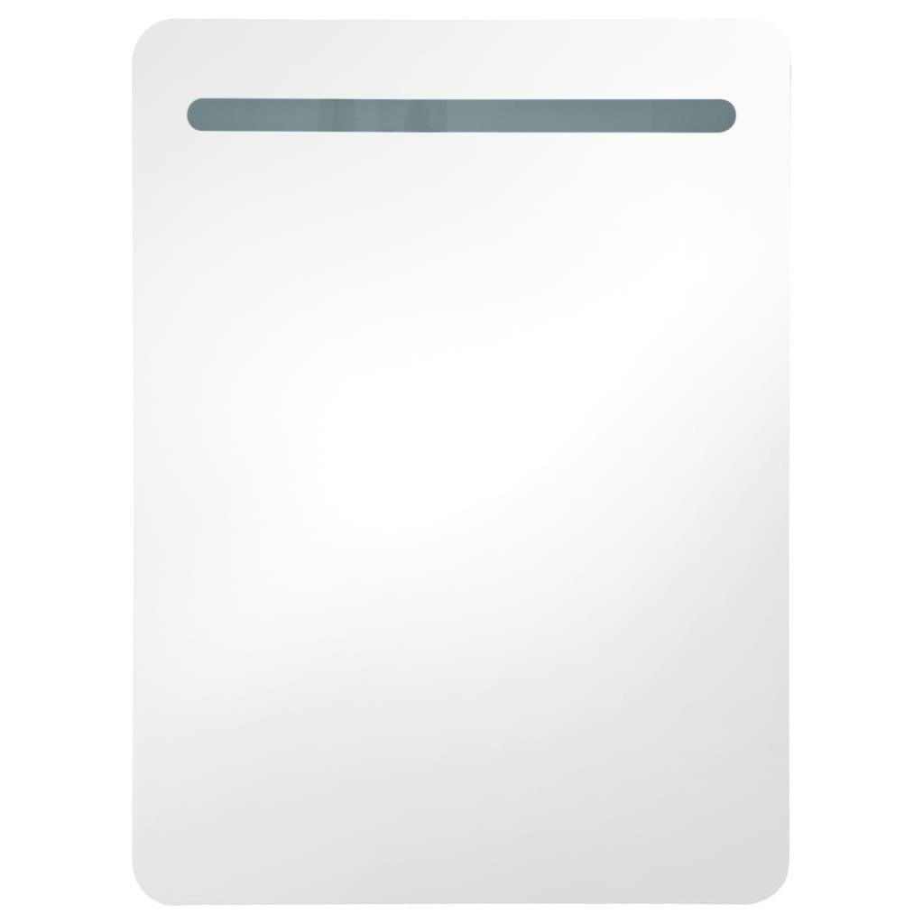 VidaXL Armadietto Bagno con Specchio e LED 89x14x62 cm Grigio | Leroy