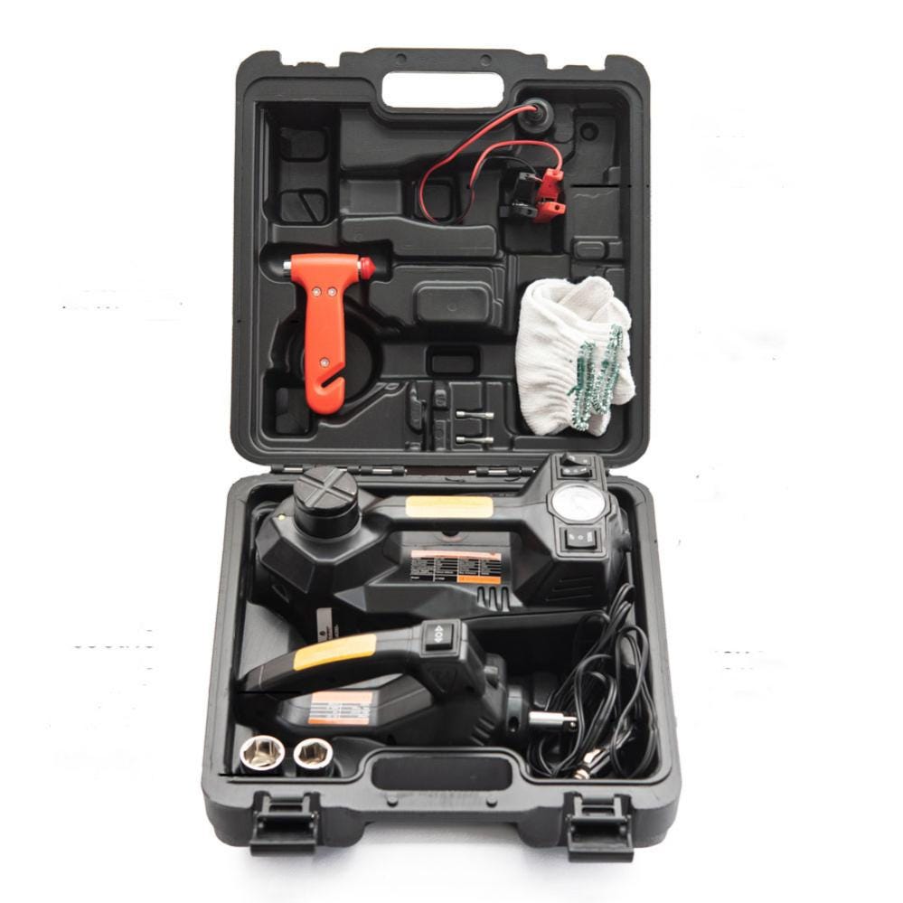 Kit Cric Elettrico TaskStar 5 Tonnellate 12V - Con Avvitatore E Gonfiatore Per Auto - Foto 6