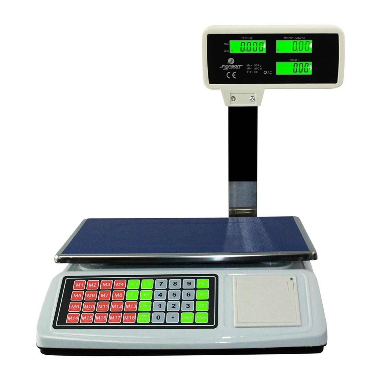 Bilancia Da Banco Con Scontrino Elettronica Portata 50kg Stampa ...