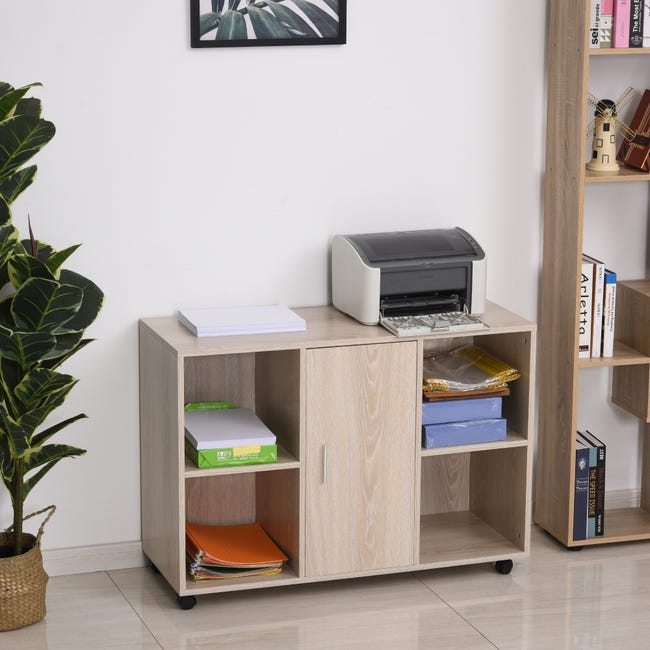 Vinsetto HOMCOM Support d'imprimante en bois caisson de bureau à