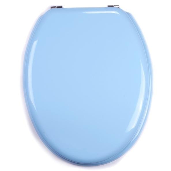 MSV Abattant WC MDF CLEO Bleu Ciel Charnieres Inox Leroy Merlin