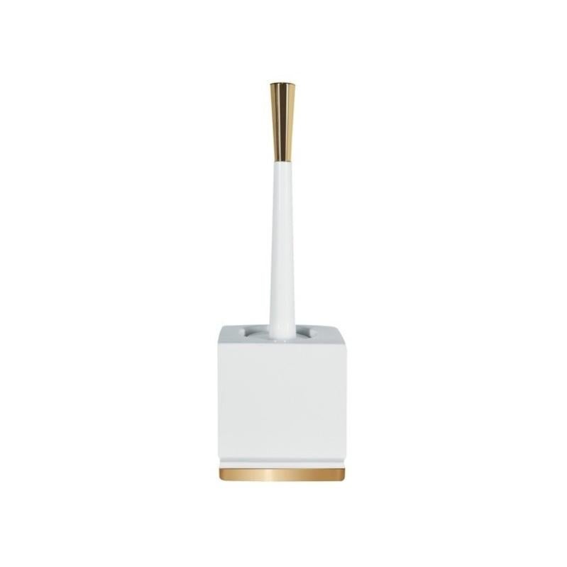 Trilly piantana con portarotolo e scopino wc naturale/nero matt