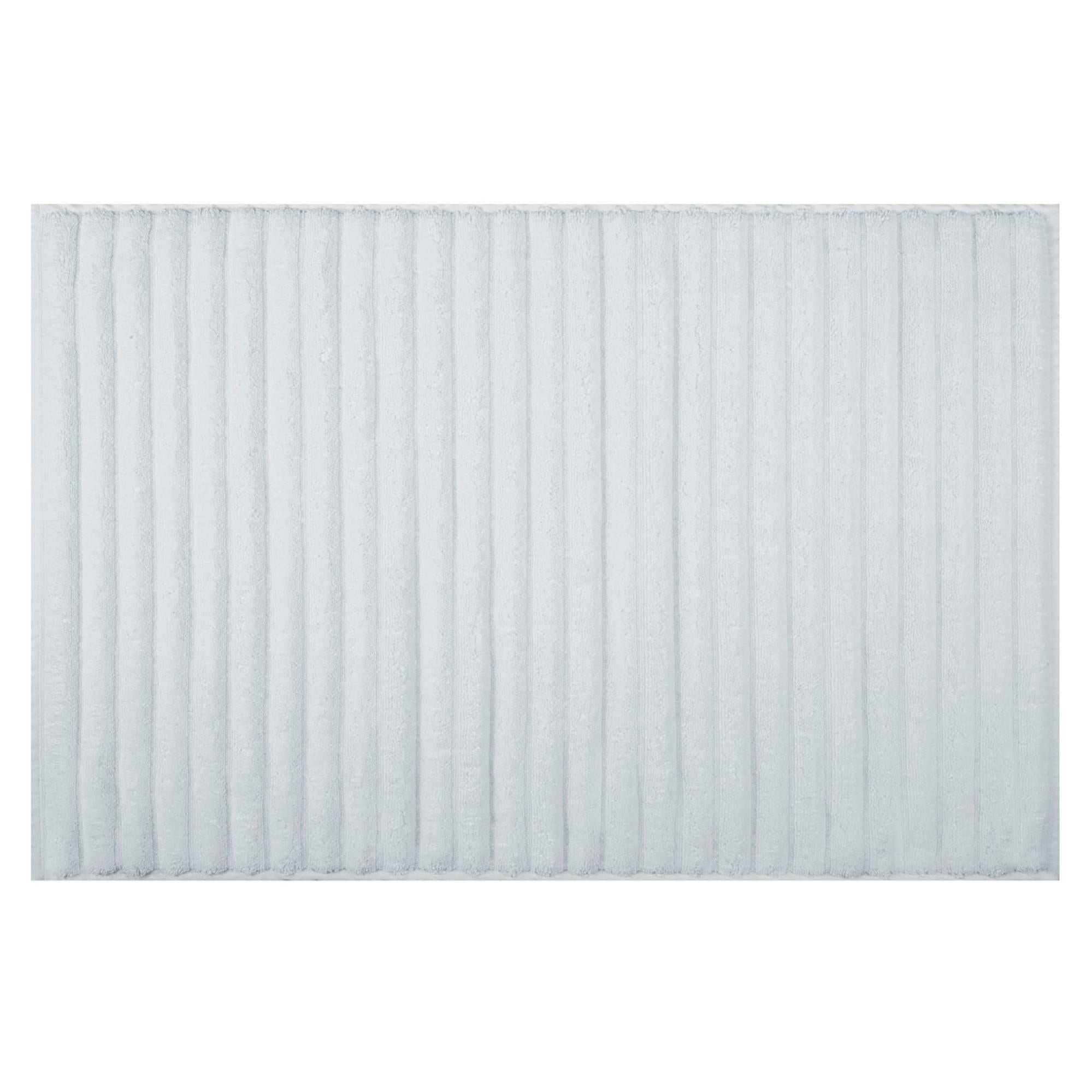 Tappeto In Spugna Di Puro Cotone Tinta Unita - Perla - Foto 10