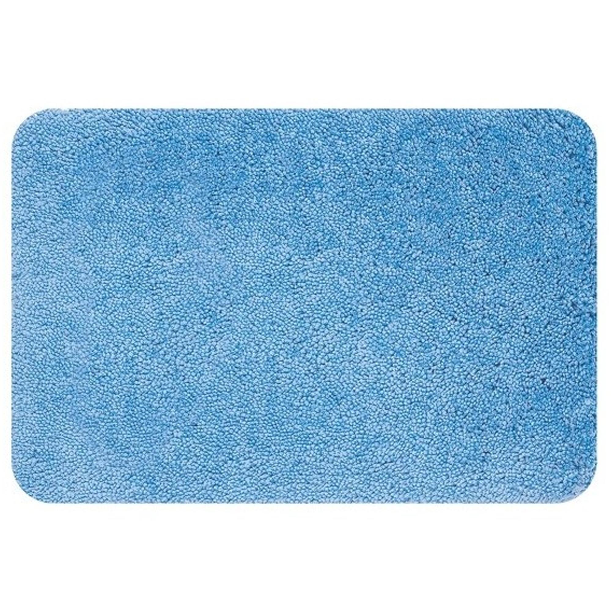 Tappeto da bagno in microfibra antiscivolo Blu 60x100 Porto azzurro | Maisons du Monde