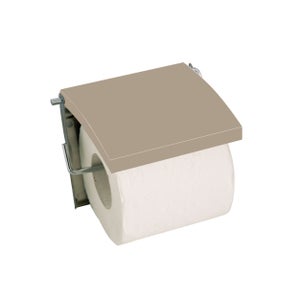 Brosse wc et dérouleur de papier en métal gris H 59cm - Centrakor