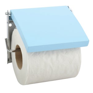Dérouleur papier toilette Nantua bois naturel et acier blanc GoodHome