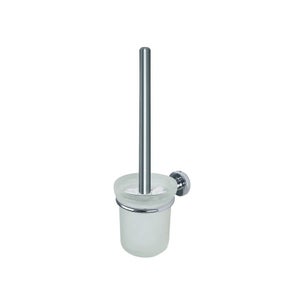 Scopino Wc con supporto in acciaio inox NYO spazzolato