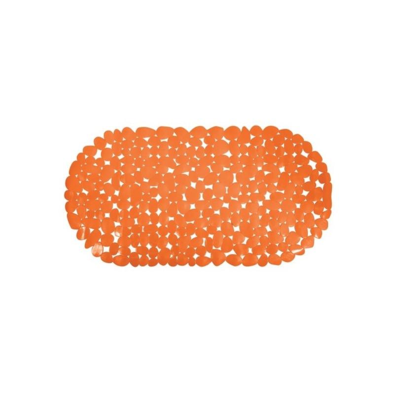 Tapis Antidérapant Fond De Baignoire PVC - 39x99cm Coloris Safran - Ventouses Fixation - 9