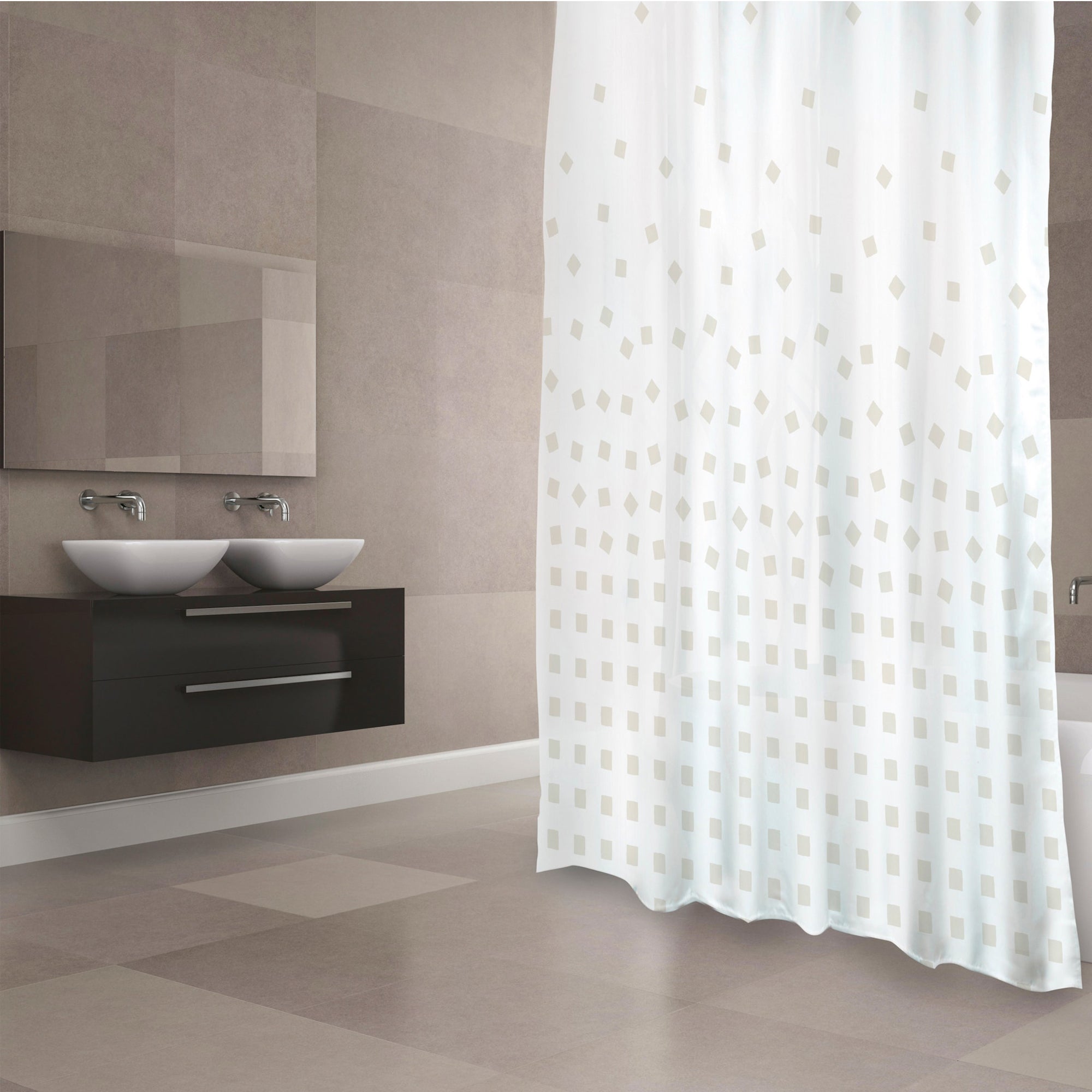 Tenda da bagno MSV, Beige 180 x 200 cm