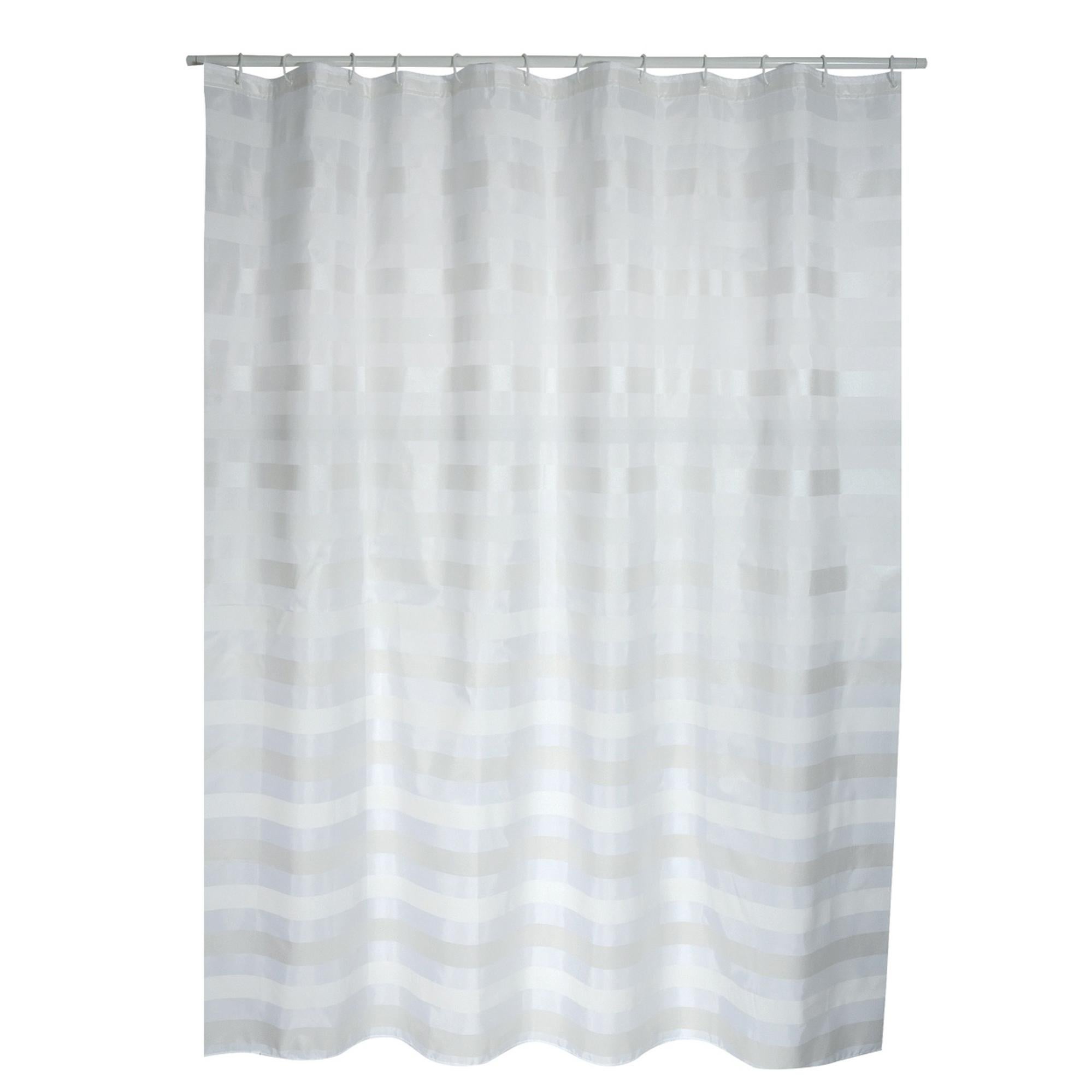 Tenda Da Doccia In Poliestere 120x200 Cm - Impermeabile, Anti-Muffa, Con 8 Ganci, Bianco - Foto 14