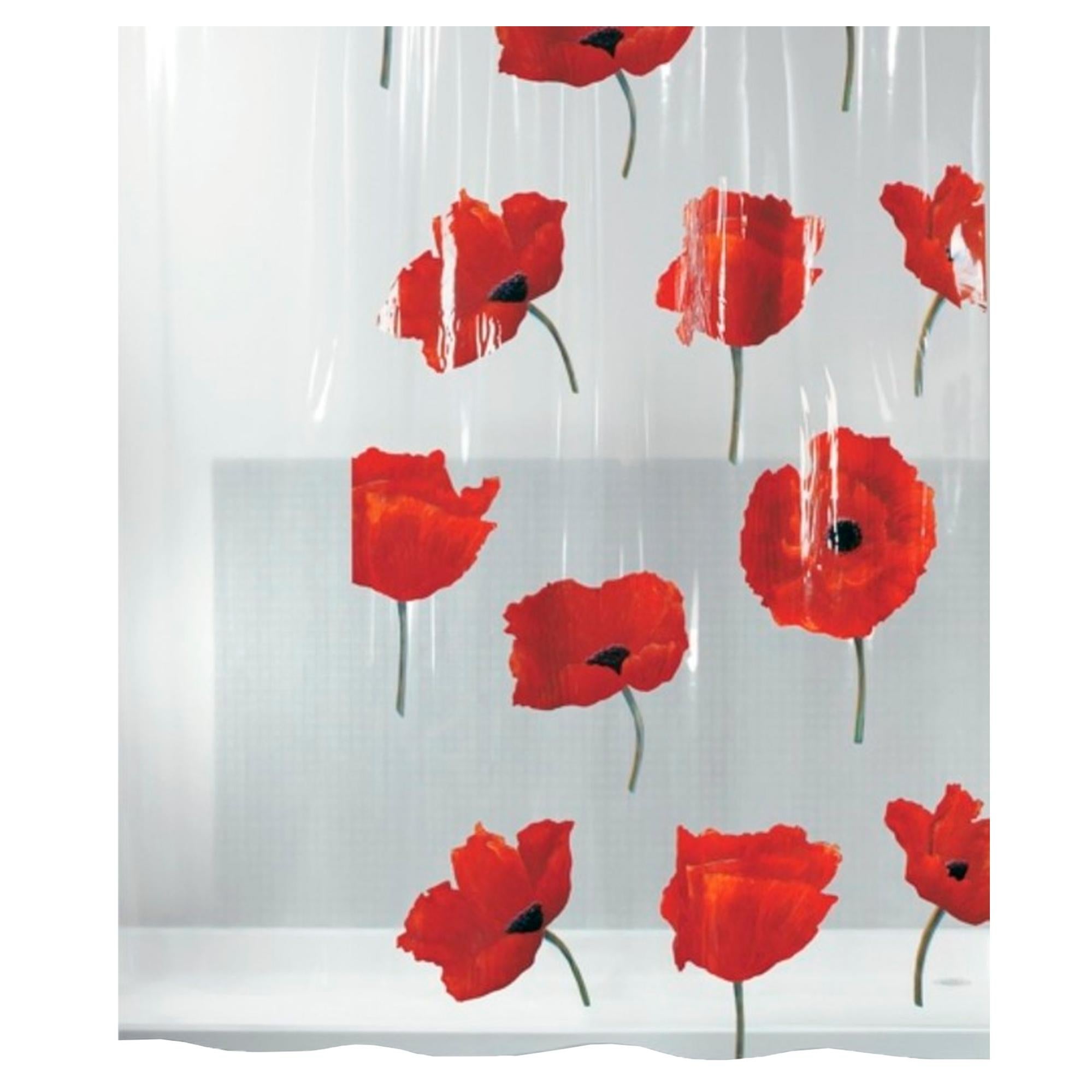 Tenda Doccia Spirella Prato Fiorito 240x180 Cm 100% Poliestere Rosso