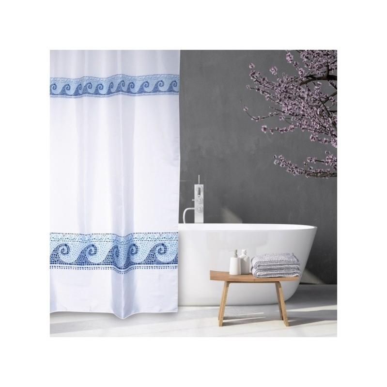 Rideau De Douche Polyester 180x180 Cm Design Graphique Multicolore - Anneaux Inclus, Résistant à L'humidité - 8
