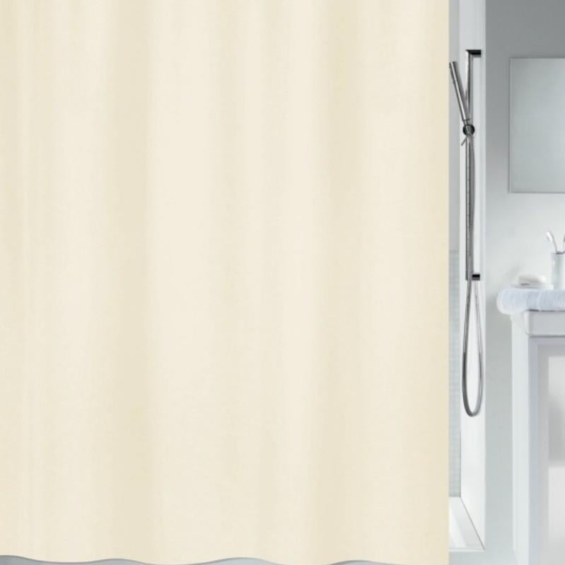 Rideau De Douche Polyester PRIMO Spirella – 180x180 Cm, Blanc, Hydrofuge Et Doux Au Toucher
