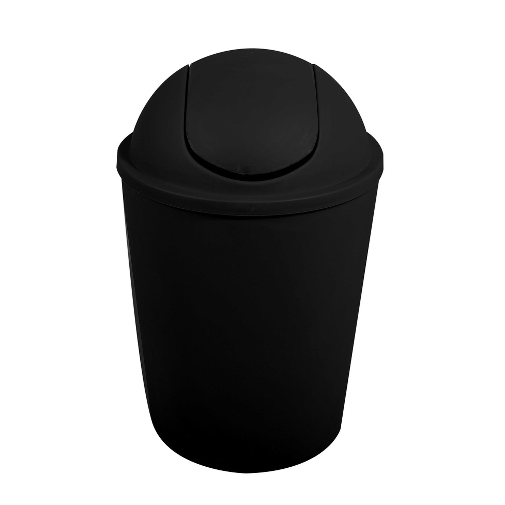 Cubo de basura 50 litros color negro sin tapa sp berner