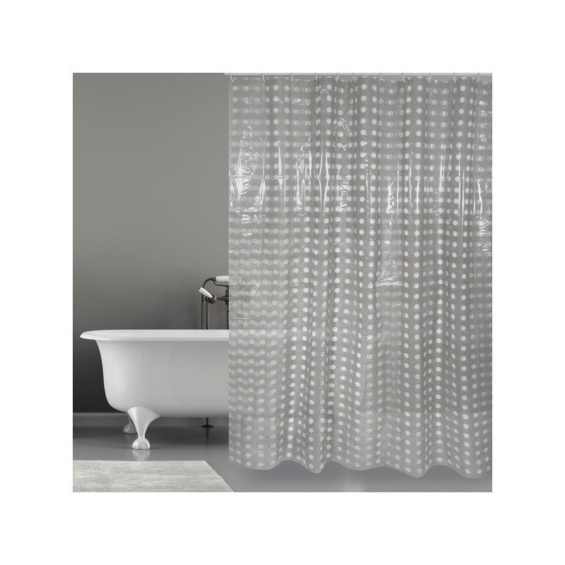 Rideau de douche PVC blanc 200 x 120 cm 8 oeillets 150236 Sealskin