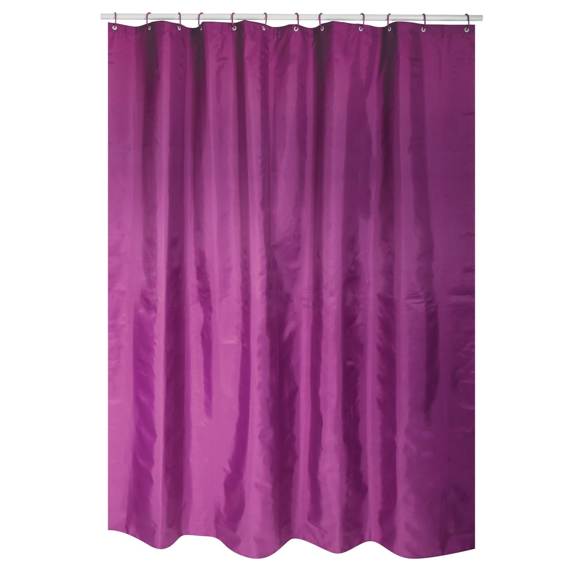 Tenda Doccia Madison Park Holly In Cotone Viola 182x182 Cm – Design Fiori Di Ciliegio, Stile Moderno Per Il Bagno - 2