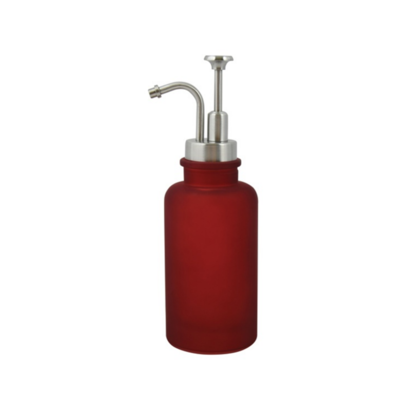 Dispenser di sapone in vetro elegante vintage - Dispenser di sapone liquido/disinfettante/shampoo con frangia (trasparente) | Leroy Merlin