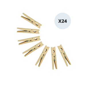 SET 24 MOLLETTE IN LEGNO: vendita online SET 24 MOLLETTE IN LEGNO in offerta