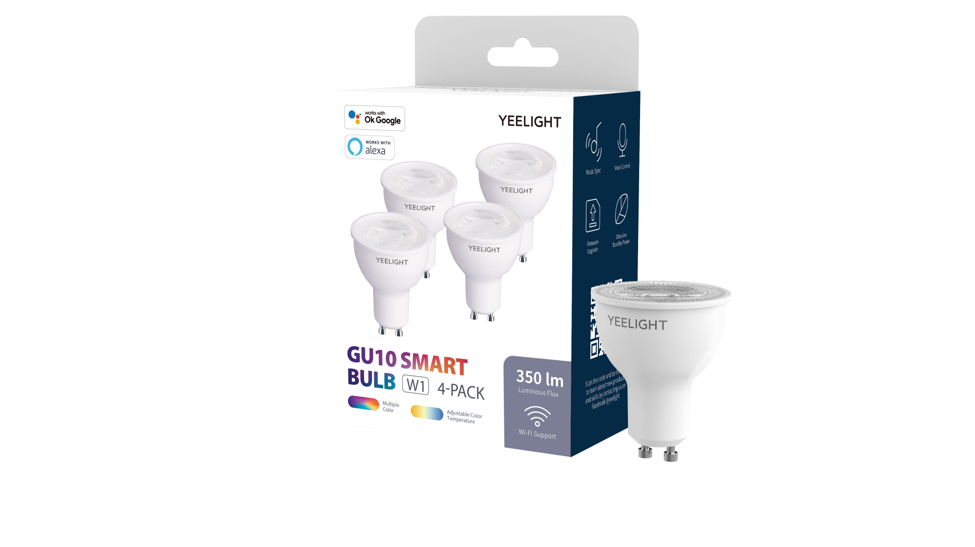 YEELIGHT Ampoule Intelligente LED GU10 W1 Multicolore WiFi Leroy Merlin