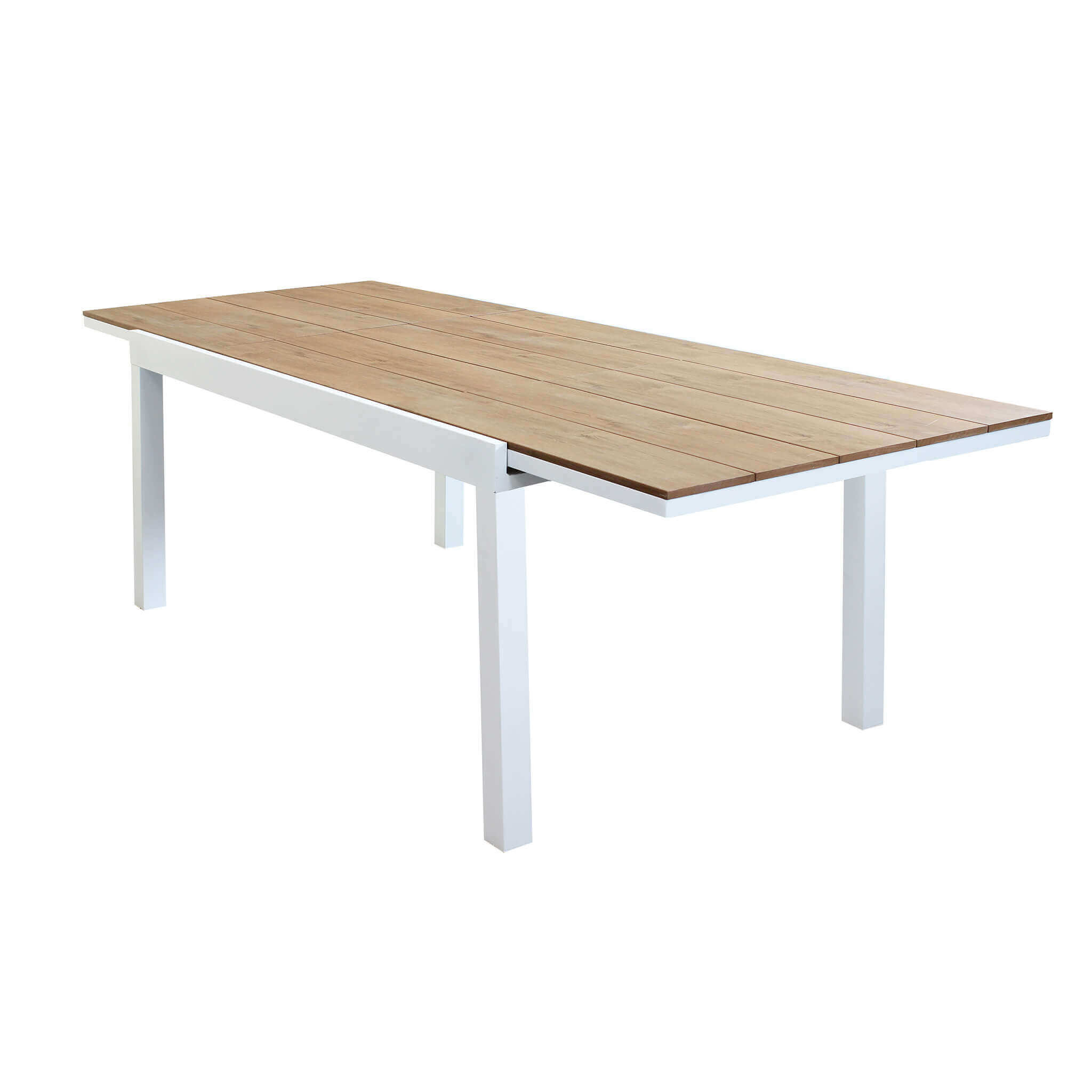 Tavolo da Giardino Alluminio Rettangolare 180x100 cm Bianco Mozia Amicasa 