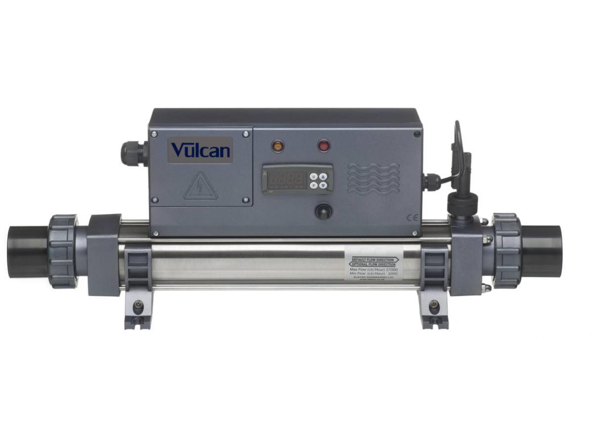 Réchauffeur Vulcan Digital Titane 12Kw Mono Piscine Hors-Sol Et Enterrée