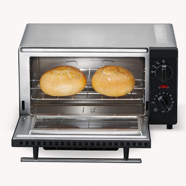 Cecotec Horno de sobremesa Bake&Toast 2300 Black, 23 L, Potecia 1500 W,  Hasta 230ºC, 3 modos de calor: grill, calor base, y combinada, Puerta doble  cr