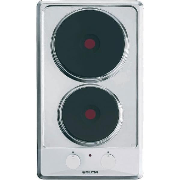 Piano Cottura Elettrico 2 Fuochi Incasso - Vetroceramica 3000W, Touch, Timer, 49x26cm