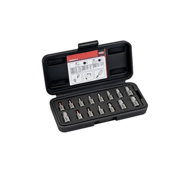 Jeu de 15 extracteurs de goujons, 110 mm x 250 mm x 40 mm BWMSP15 Bahco