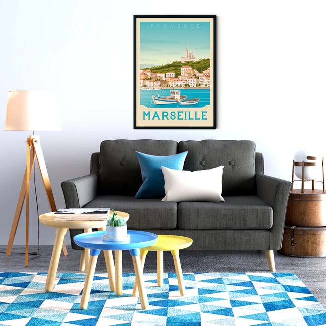 Affiche MarseillePapier couché mat - L70 x l50 cm