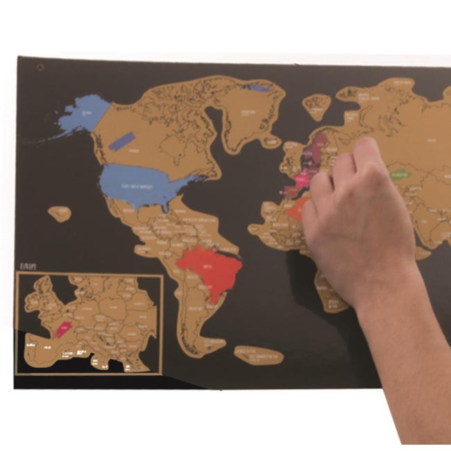 Carte du Monde à Gratter : Tous les Modèles