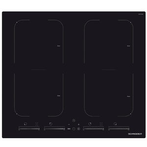 Plaque induction Brandt Table de cuisson induction 60cm 4 feux 7400w noir  bpi1641ux
