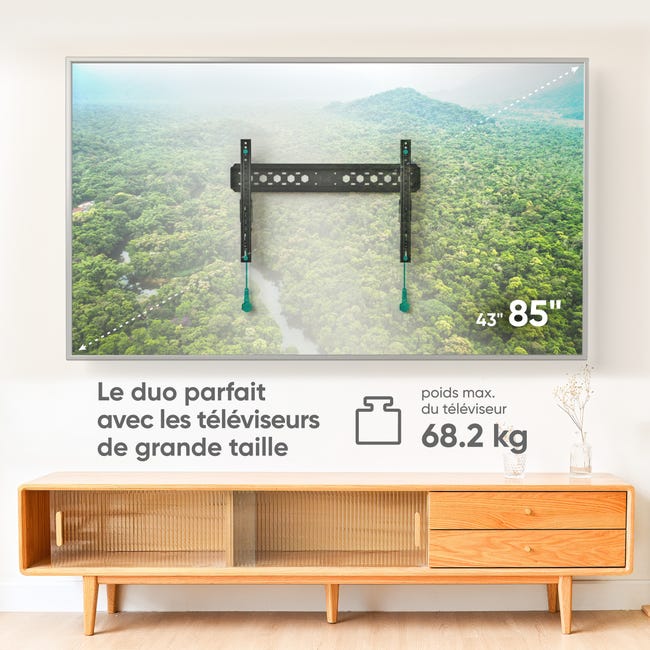 Soporte de TV pared con brazo extra largo 43 - 80 