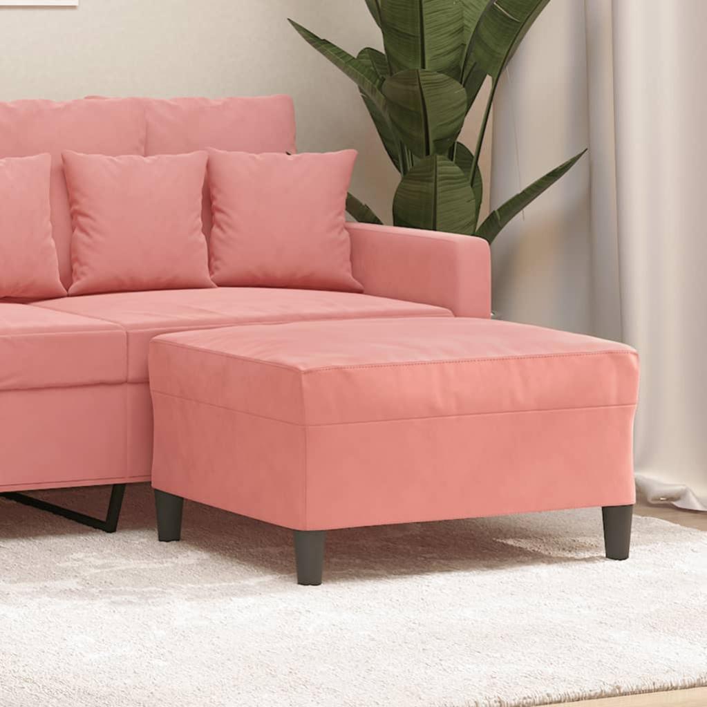 VidaXL Poggiapiedi Giallo 78x56x32 cm in Tessuto | Leroy Merlin