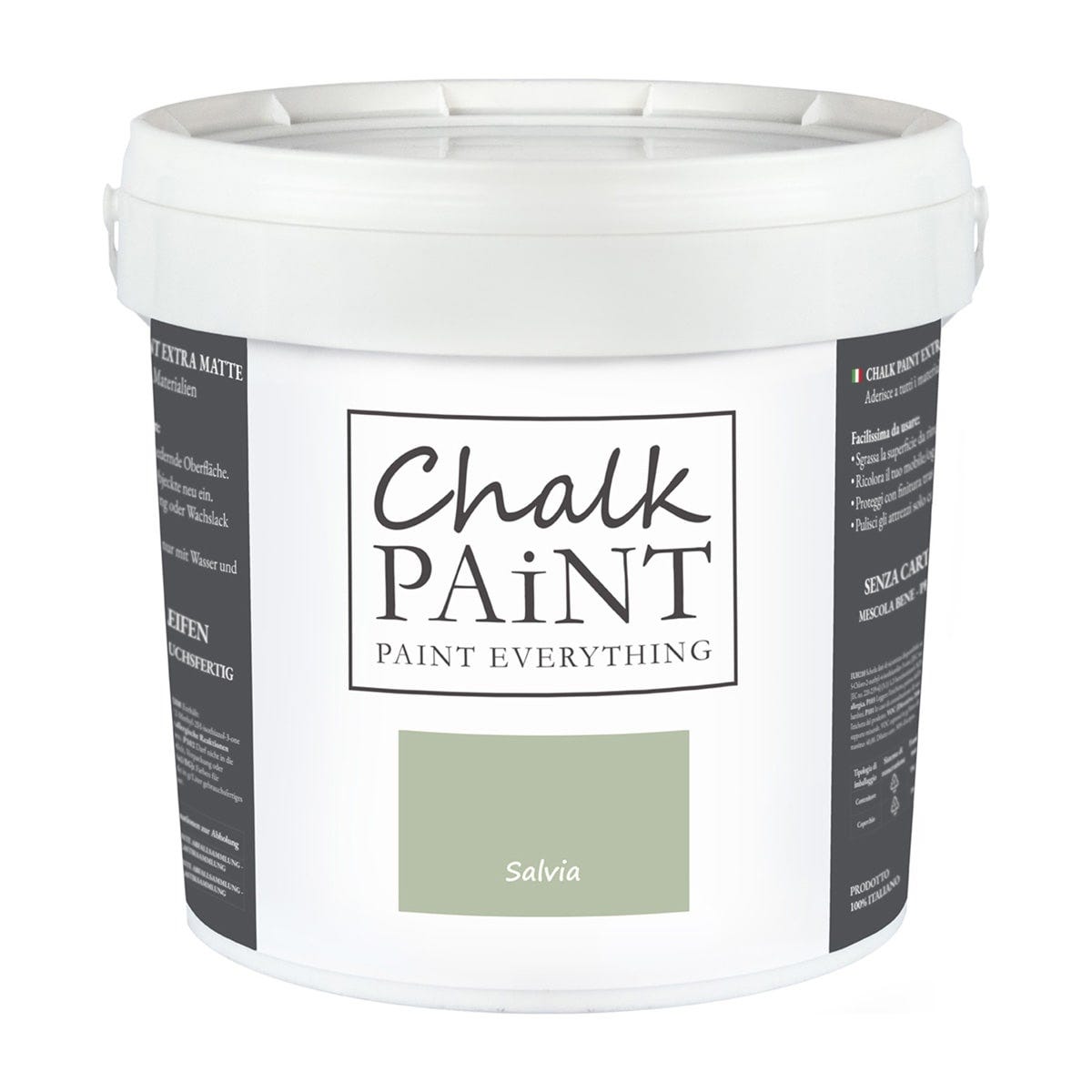 Chalk Paint extra opaca Chalk Paint Everything®- Ricolora mobili pareti  oggetti senza carteggiare - Salvia 5 Litres
