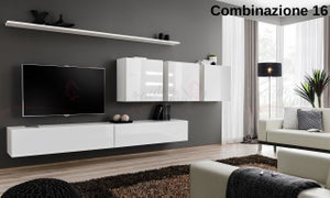 XJZKA Mensola Porta TV sospesa con Porta, Moderna Console