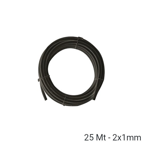 Propart PECE2G1-25-BK Rotolo cavo elettrico bipolare 1 mm 25 metri  H05VVH2-F2G nero