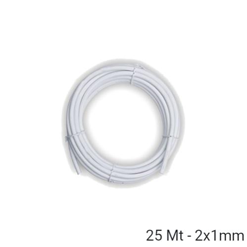Propart PECE2G1-25-W Rotolo cavo elettrico bipolare 1 mm 25 metri H05VVH2-F2G bianco