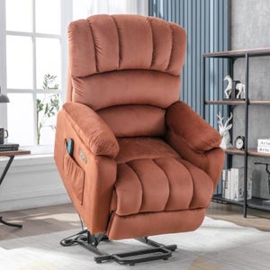Fauteuil Relax électrique Avec Massage Et Chauffage - Inclinable 120°-150°, Rotation 360°, Poches Latérales Et Ports USB - Pour Salon Et Home Cinéma (marron)