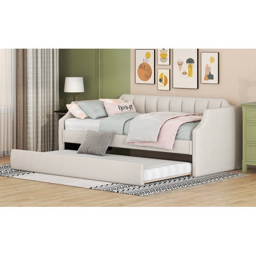 Cama 90 x 200(190) -Betten con cama nido tapizada