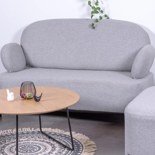 Reposapiés de 2 plazas para el sofá de diseño minimalista Clair - Nest  Dream - Rosa