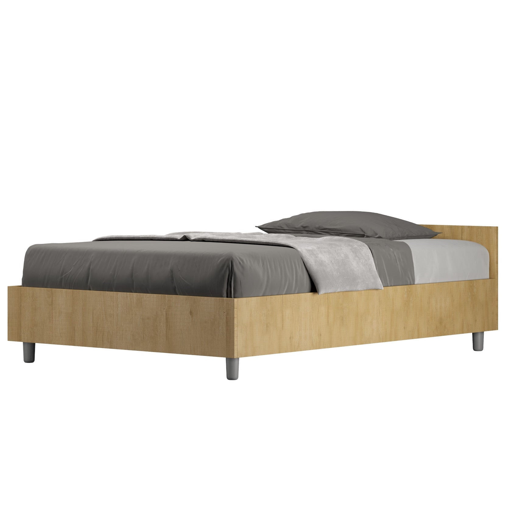 Cama sin somier 120x190 nogal Nuamo