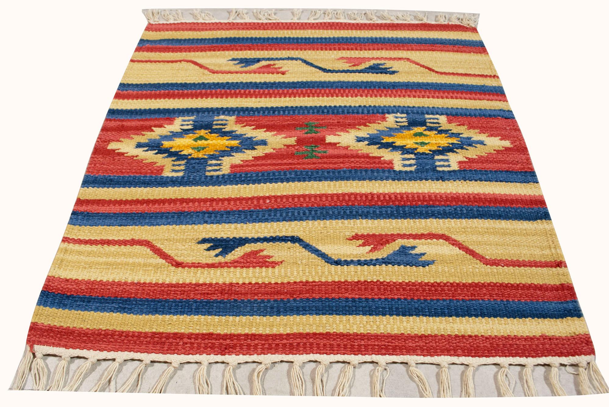 Kilim lavable en machine 100 coton 50x50 cm Leroy Merlin