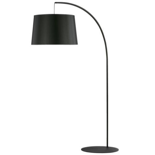 Grand lampadaire Arc noir - H200cm - 1xE27 - modèle HANG de TK